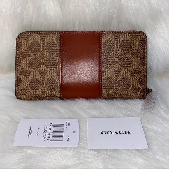 Coach Accordion Zip Wallet In Colorblock Signature Canvas New - Picture 5 of 13